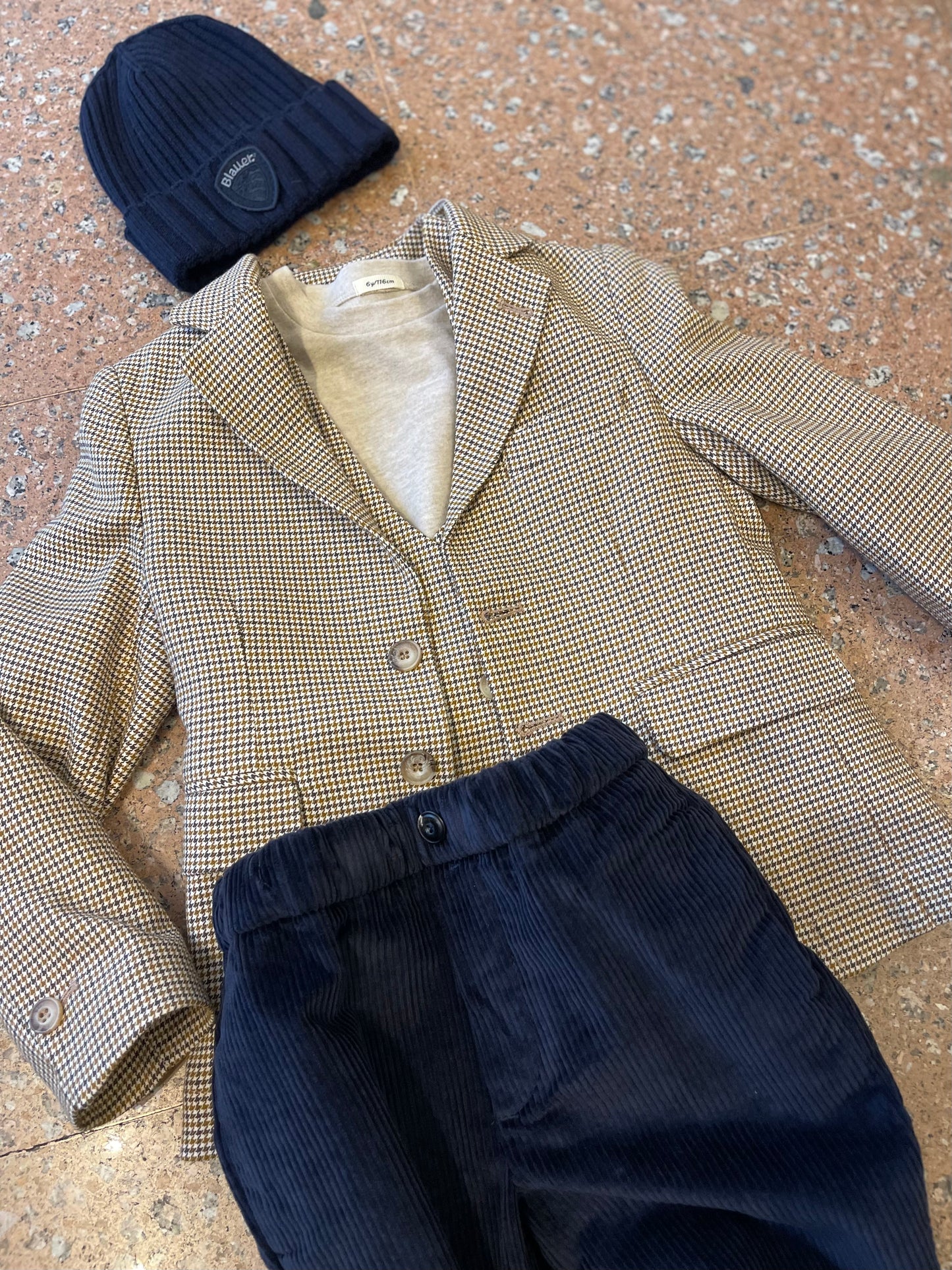 Pantalone gessato militare/navy