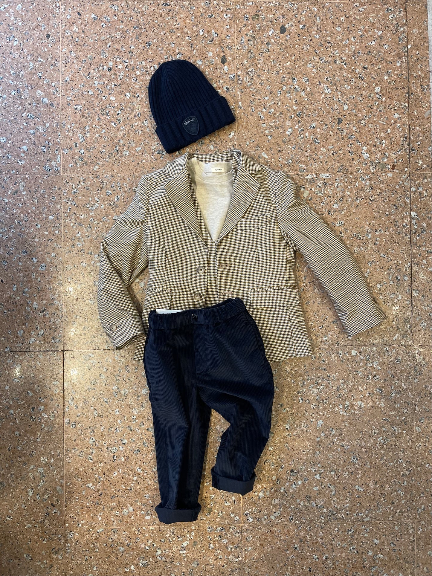 Pantalone gessato militare/navy