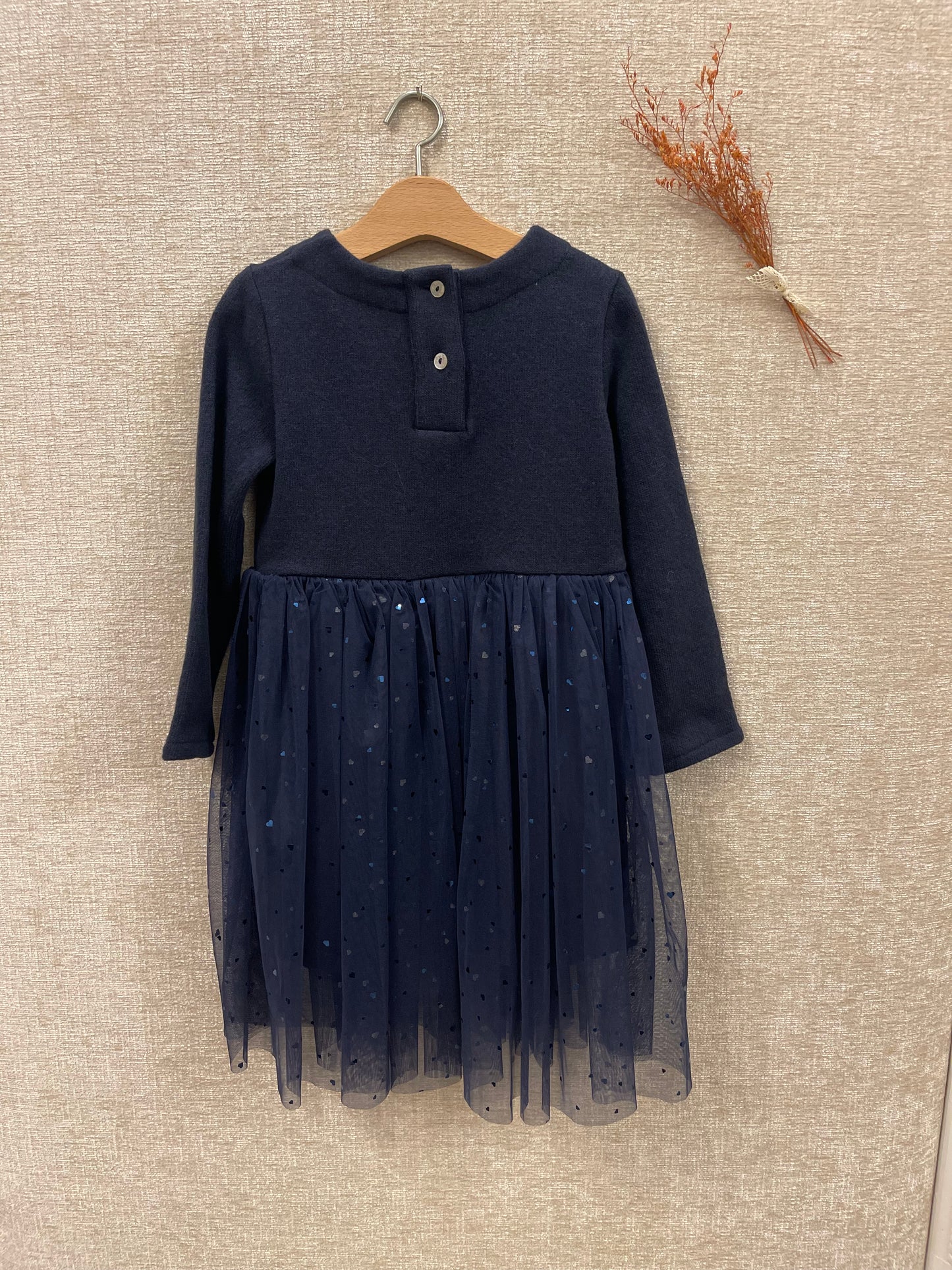 Abito con gonna tulle cuoricini