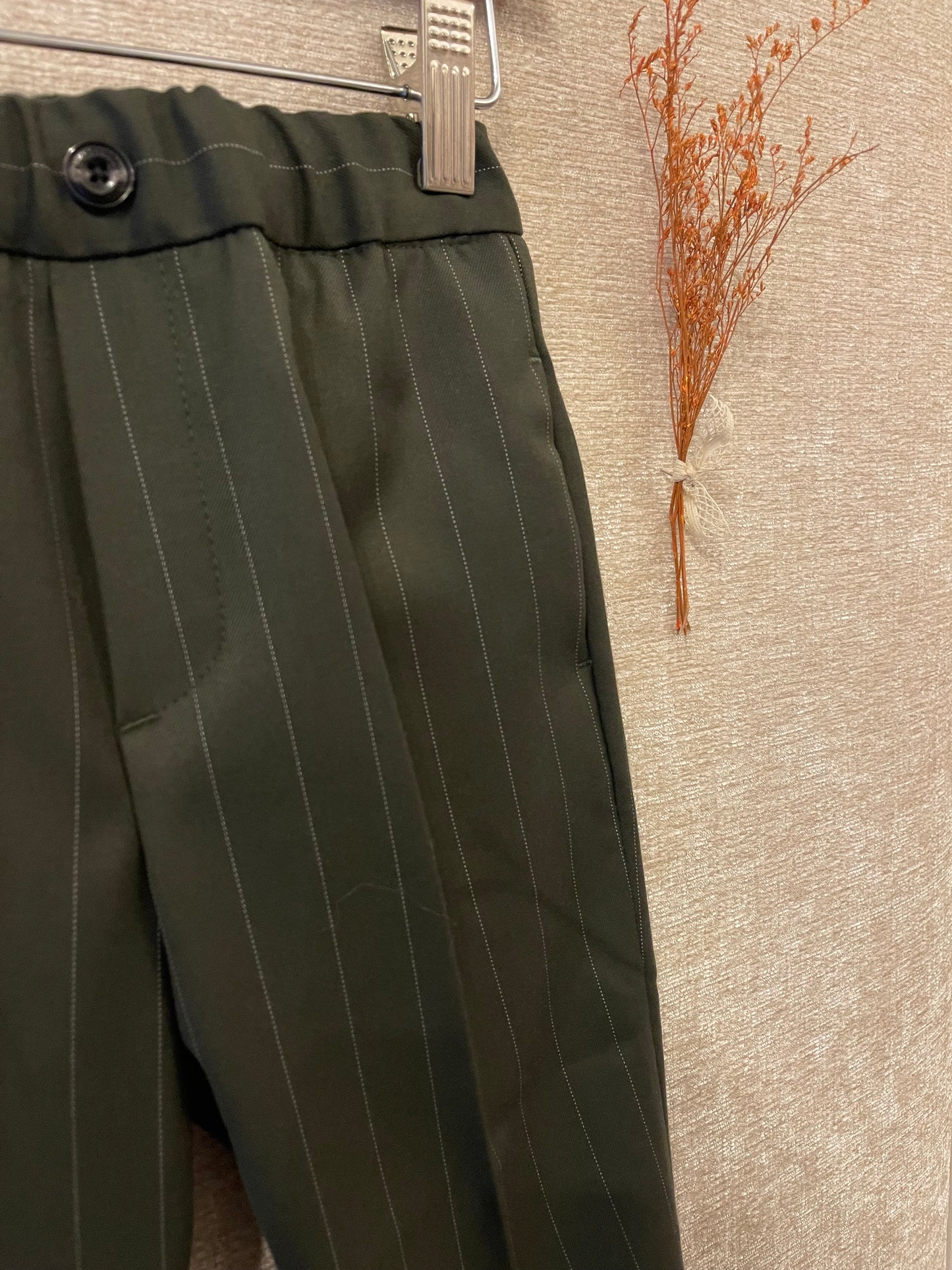 Pantalone gessato militare/navy