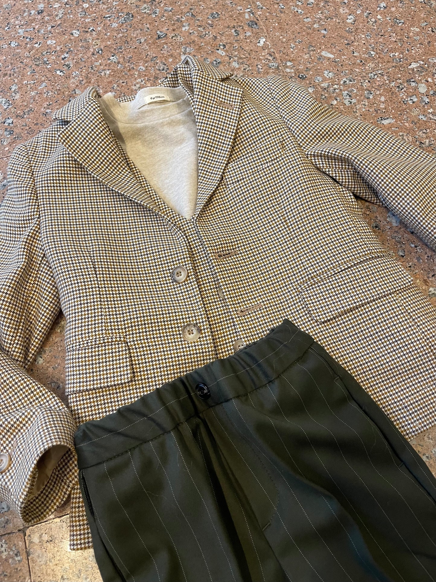 Pantalone gessato militare/navy