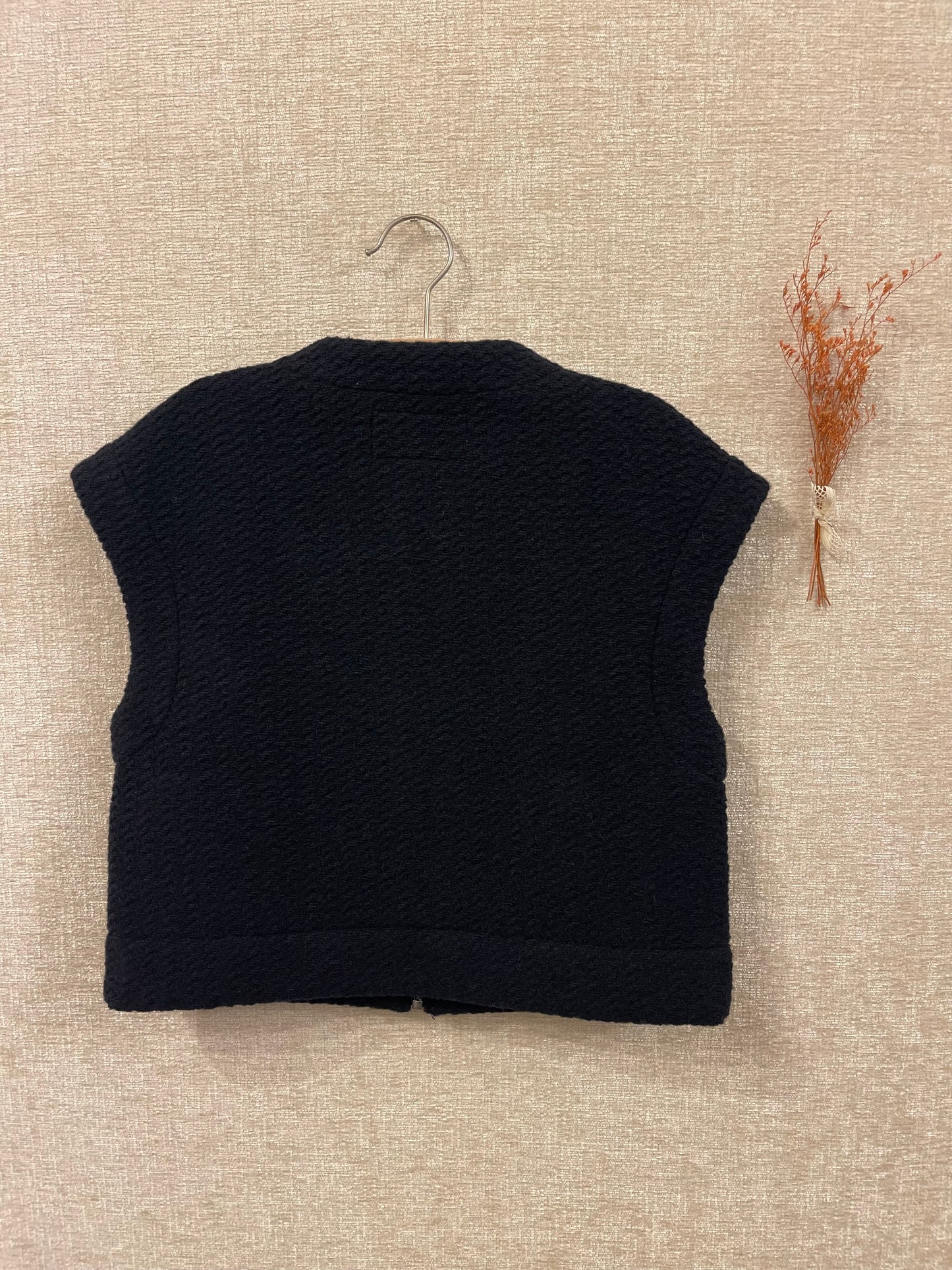 Gilet giro collo con zip