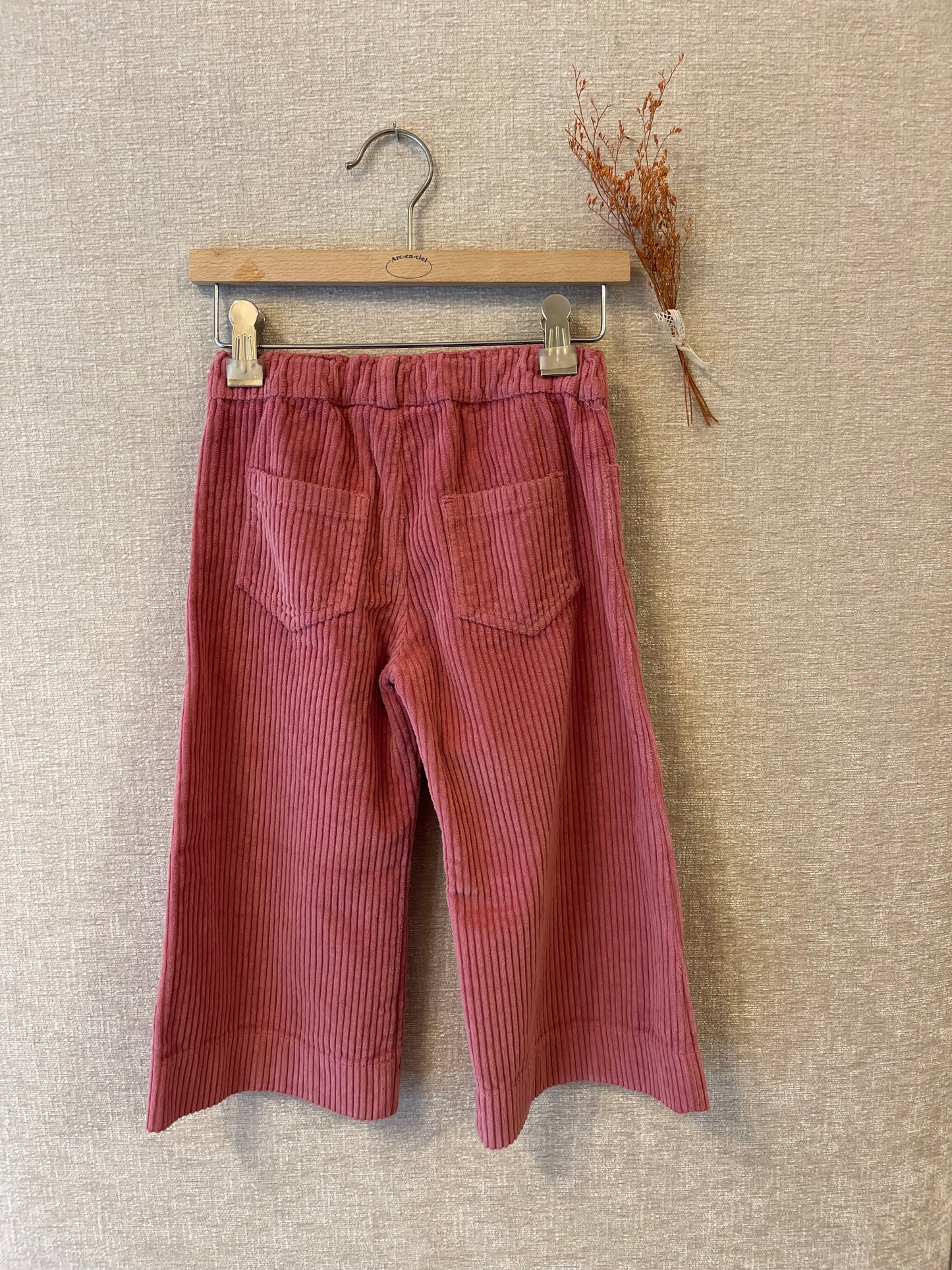 Pantalone palazzo in velluto millerighe