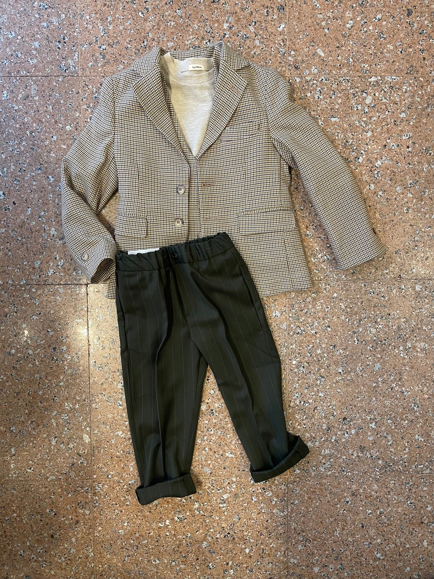 Pantalone gessato militare/navy