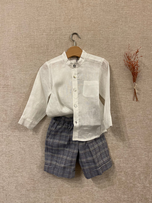 Pantaloncino + camicia in lino