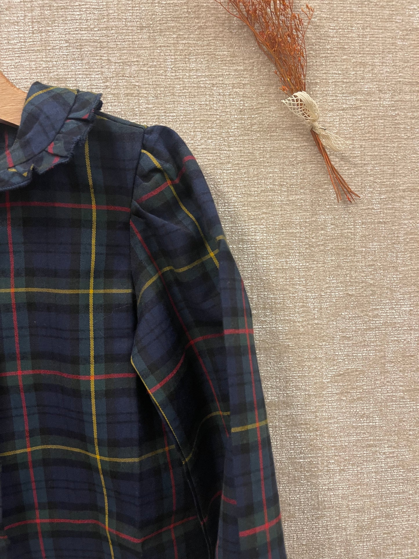 Camicia scozzese con bavero