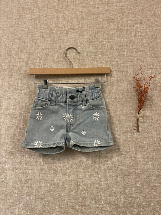 Pantaloncino fiorellini ricamati